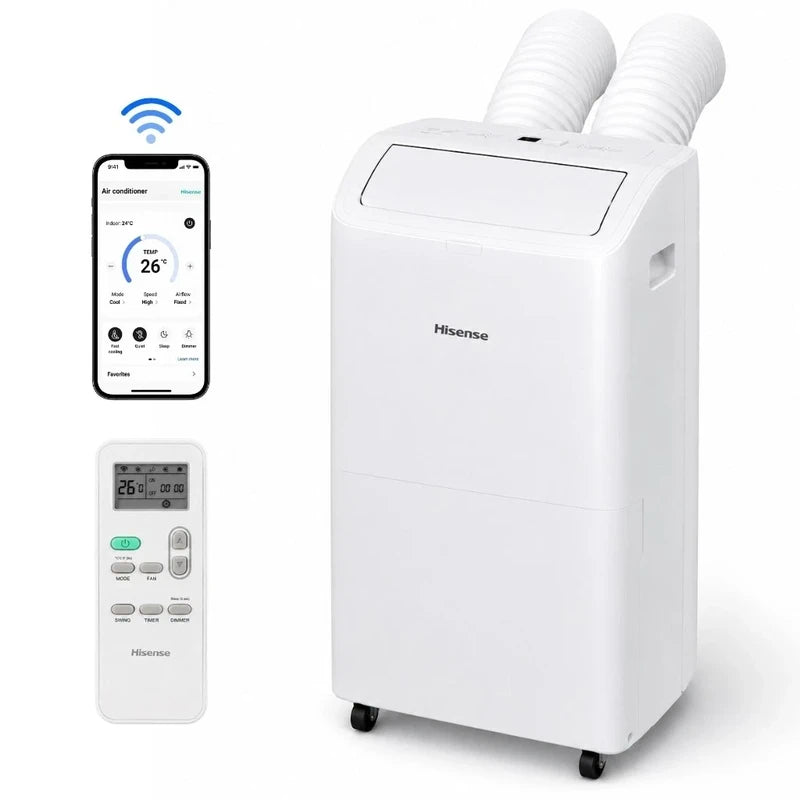 Hisense 8,000 btu doe smart portable air conditioner dual hose w/ inverter Variety shop