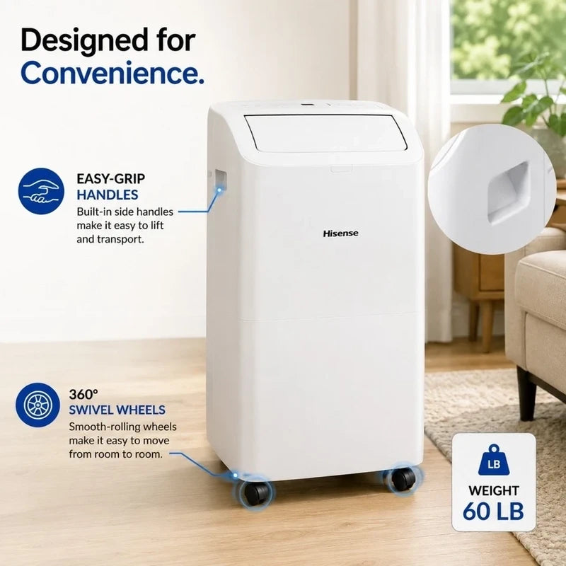 Hisense 8,000 btu doe smart portable air conditioner dual hose w/ inverter Variety shop
