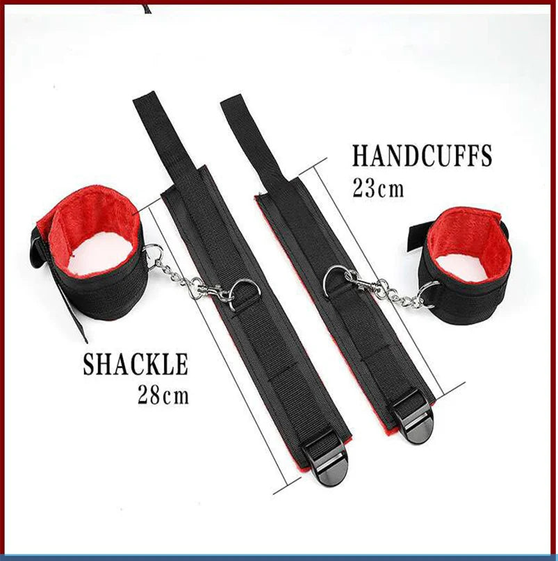 Bdsm Set Kits  Nylon Bondage for Couples Handcuffs Collar Nipple Clamps Whip Spanking Variety shop