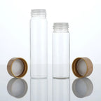 Transparent Storage Tank Glass Sealed Spice Jars Dispensing Bottles with Wood Lids Food Storage Sealing Jar Storage Tool variety store