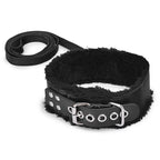 BDSM Collar Leather And Leash Plush Fetish Bondage Sex Necklace SM Toys Restraints Sex Toys For Adults Couples Games Variety shop