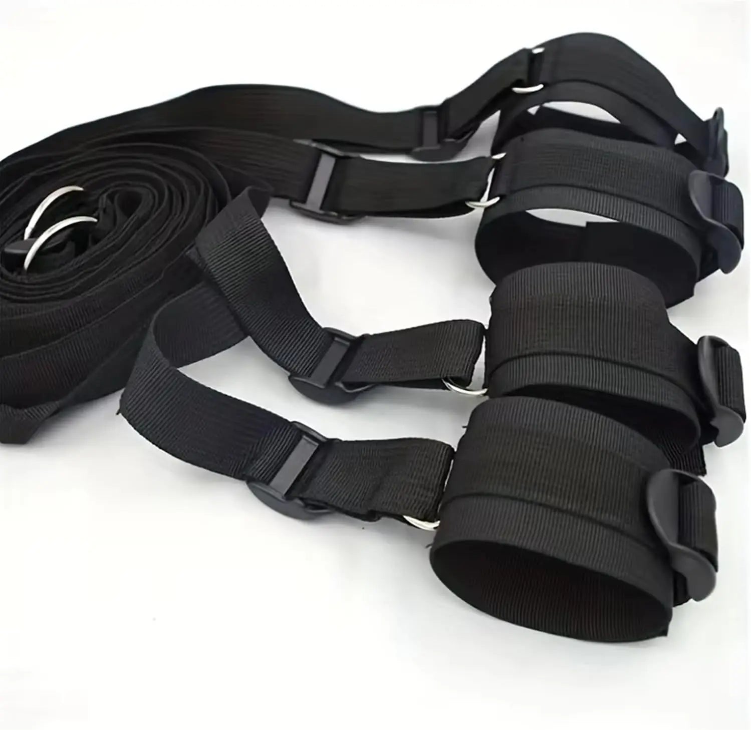 BDSM Bed Restraints Kit Adjustable Set with Wrist Thigh Cuffs Handcuffs Sex Furniture  Bondage Gear for Bedroom  Adult Toys Variety shop