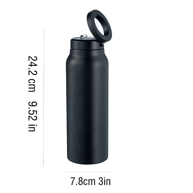 24 Oz Insulated Stainless Steel Sports Bottle Insulated Mug with Magnetic Phone Holder variety store