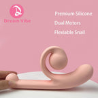 Snail Dildo Vibrator Adjustable Clit Fit Penetration G-Spot Dual Motors Pleasure Women Sex Toy Double Stimulation Toy Love 18+ Variety shop