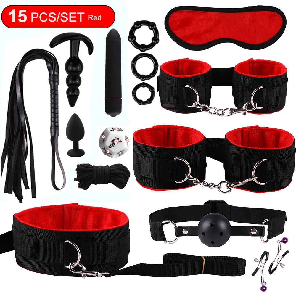 BDSM Kits Sex Bondage Vibrators Sex toys for Couples Adult Variety shop