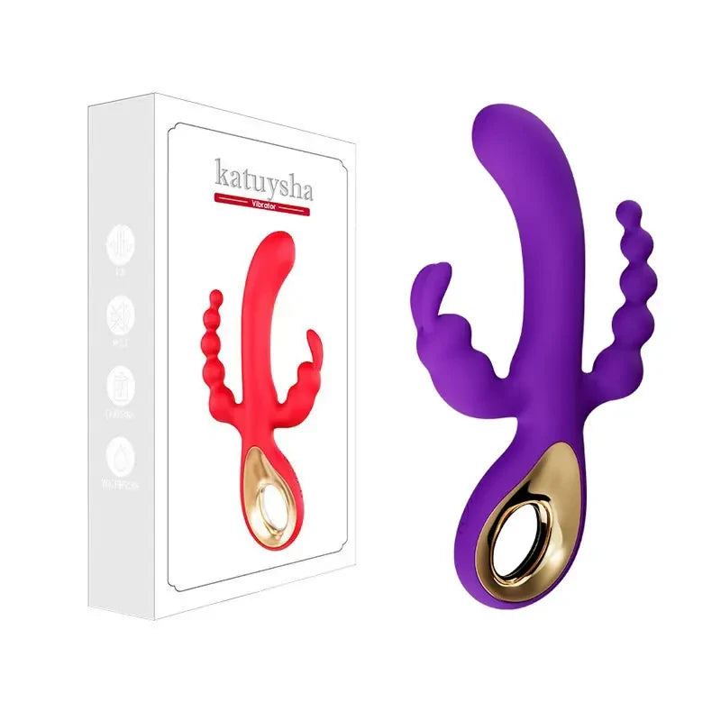 3 In 1 Dildo Rabbit Vibrator for Women G-Spot Orgasm Masturbator Anal Plug Clitoris Stimulator Female Masturbation Sex Toys 18 Variety shop