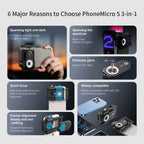 APEXEL Microscope Jewelry Lens Phone Camera Lens Kit Macro Lenses 100X/150X/200X variety store