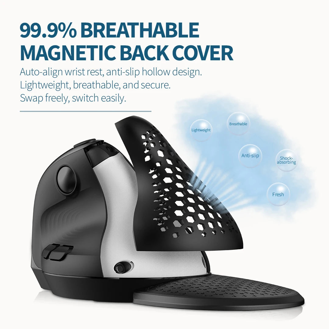 Seeker Ergonomic Vertical Mouse with OLED Screen 4000DPI Rechargeable 1000mA variety store