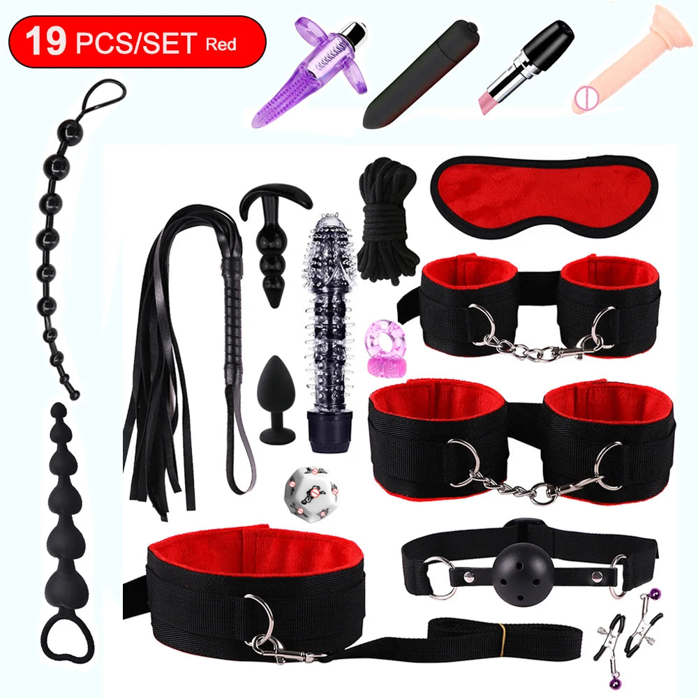 BDSM Kits Sex Bondage Vibrators Sex toys for Couples Adult Variety shop