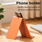 Flexible Folding Phone Holder Creative Foldable Desktop Stand Silicone Anti Slip variety store