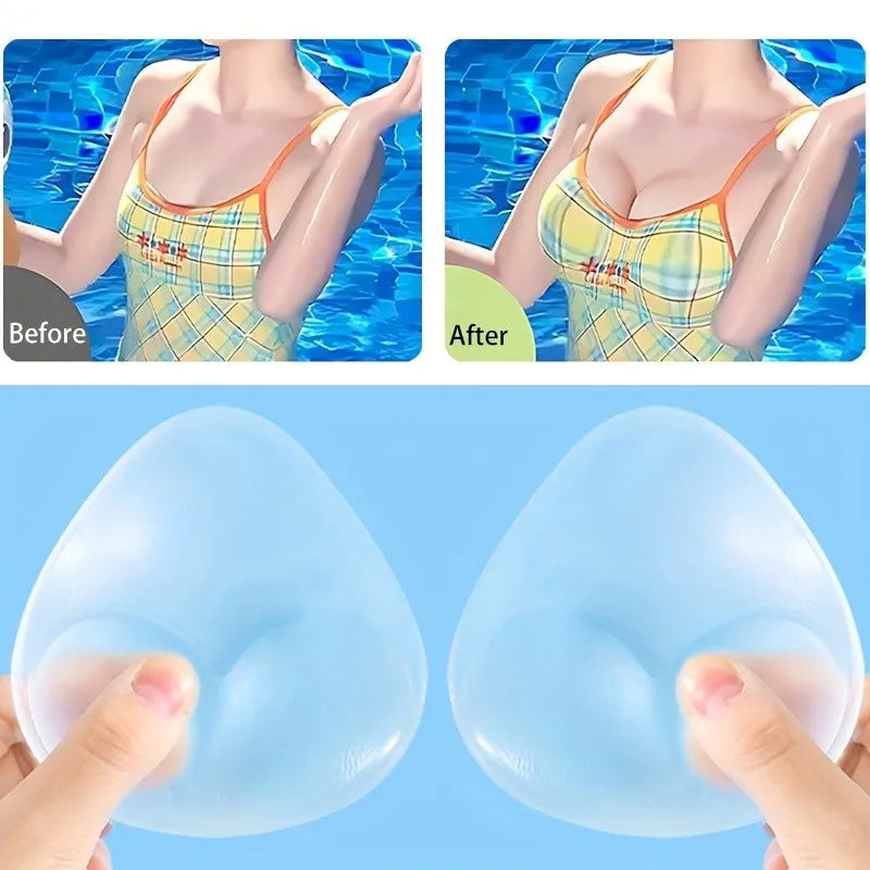 Reusable Silicone Bra Pads – Seamless Push-Up Inner Pads for Women |   Hypoallergenic, Ideal for Biki Variety store