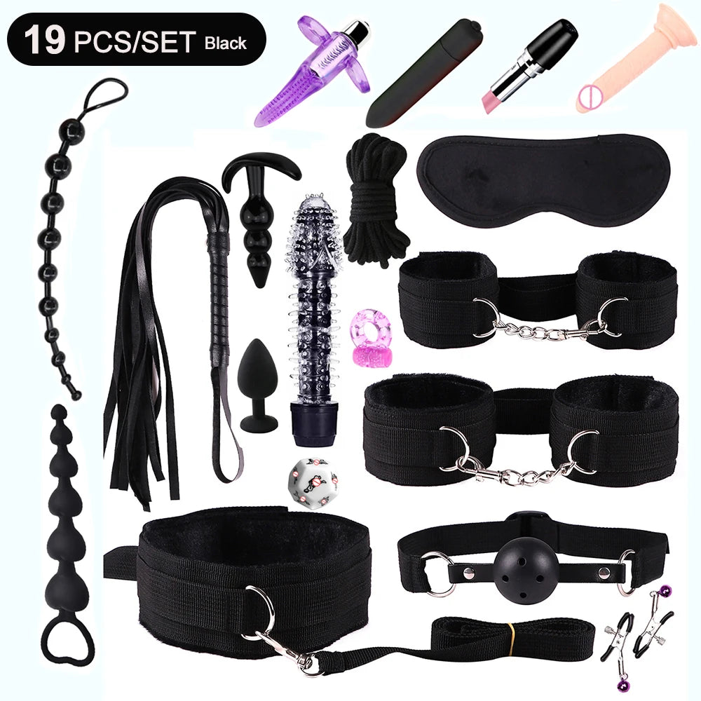 BDSM Kits Sex Bondage Vibrators Sex toys for Couples Adult Variety shop