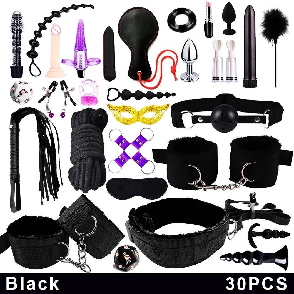 BDSM Kits Sex Bondage Vibrators Sex toys for Couples Adult Variety shop