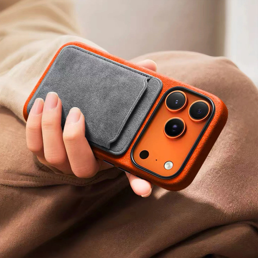 Italian Alcantara Magnetic Case for iPhone MagSafe Case Smart Button Protective Cover variety store