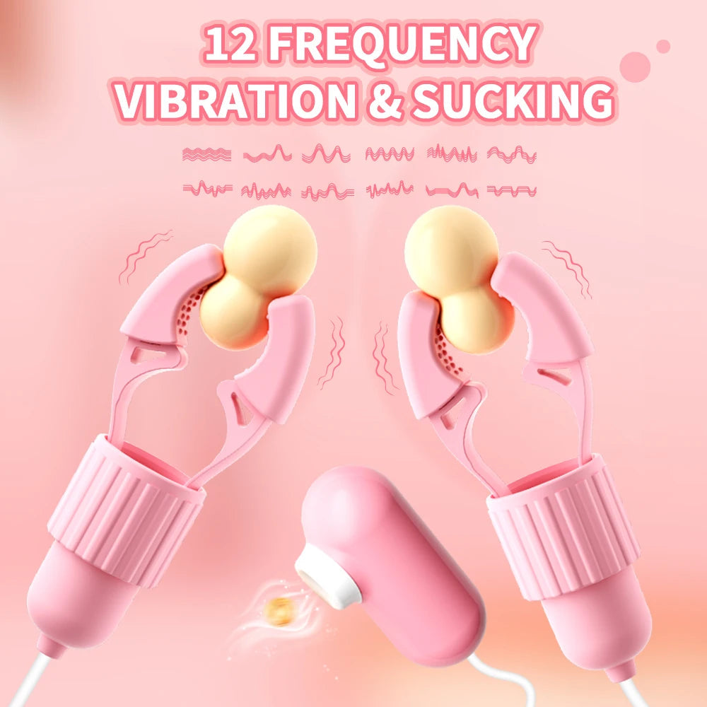 Vibrating Nipple Clamp Tongue Licking Sucking Vibrator For Women Breast Massage Variety shop