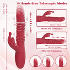 Rabbit Vibrator for Women Telescopic Dildo Powerful G-Spot Vibrating Rotating Beaded Clit Stimulator Female Masturbator Sex Toys Variety shop
