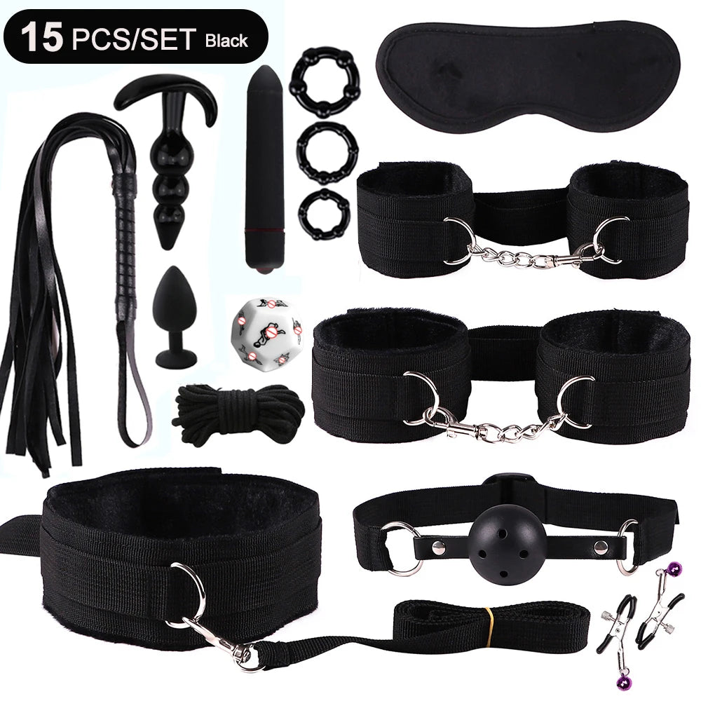 BDSM Kits Sex Bondage Vibrators Sex toys for Couples Adult Variety shop