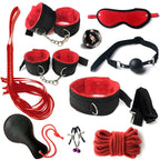 Bdsm Set Kits  Nylon Bondage for Couples Handcuffs Collar Nipple Clamps Whip Spanking Variety shop