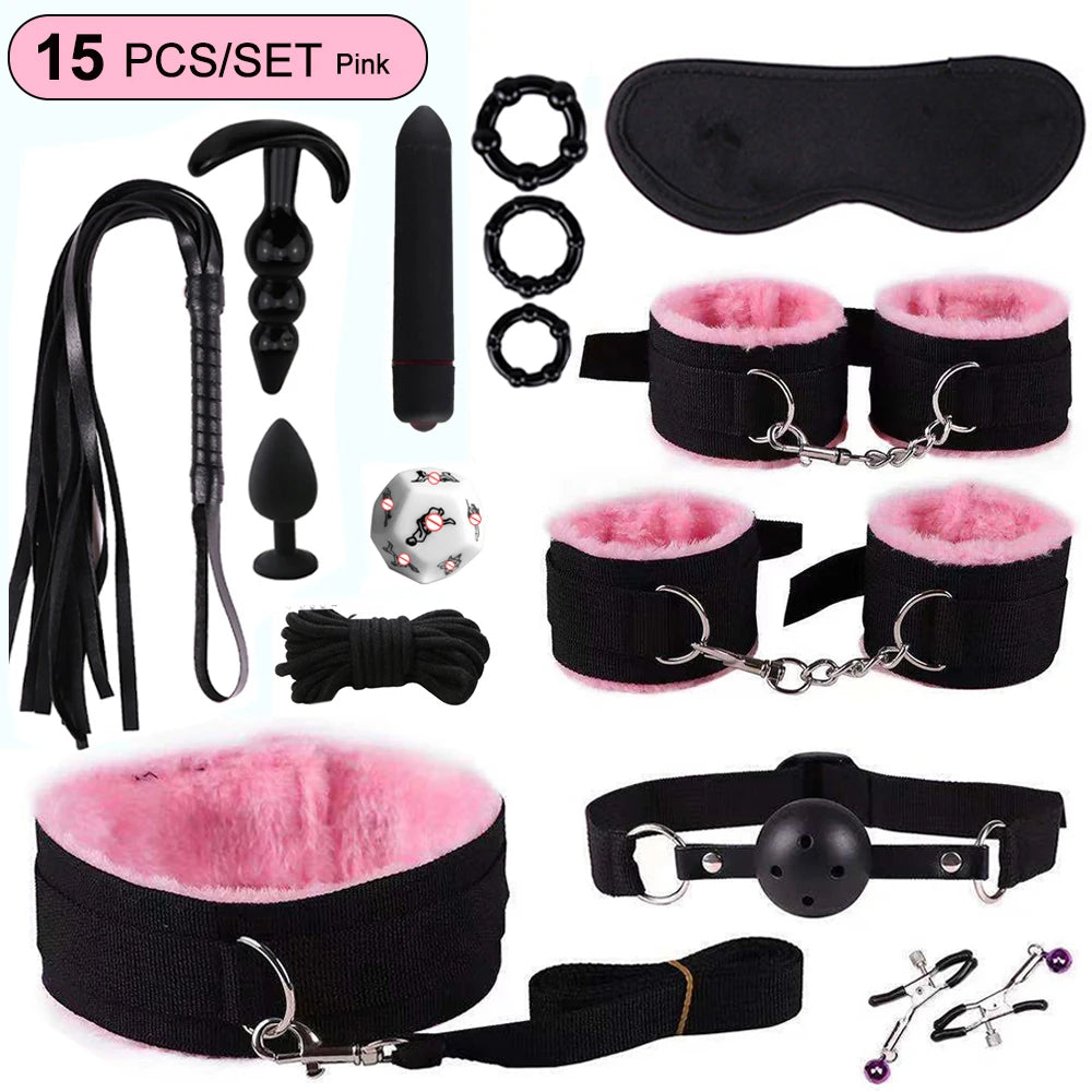 BDSM Kits Sex Bondage Vibrators Sex toys for Couples Adult Variety shop