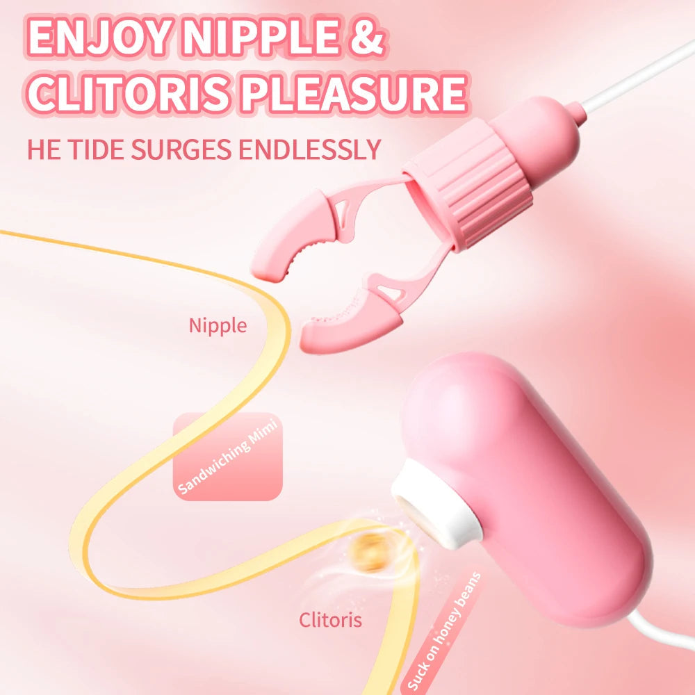 Vibrating Nipple Clamp Tongue Licking Sucking Vibrator For Women Breast Massage Variety shop