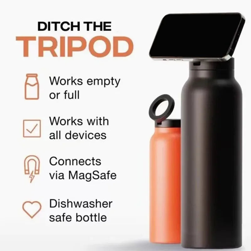 24 Oz Insulated Stainless Steel Sports Bottle Insulated Mug with Magnetic Phone Holder variety store
