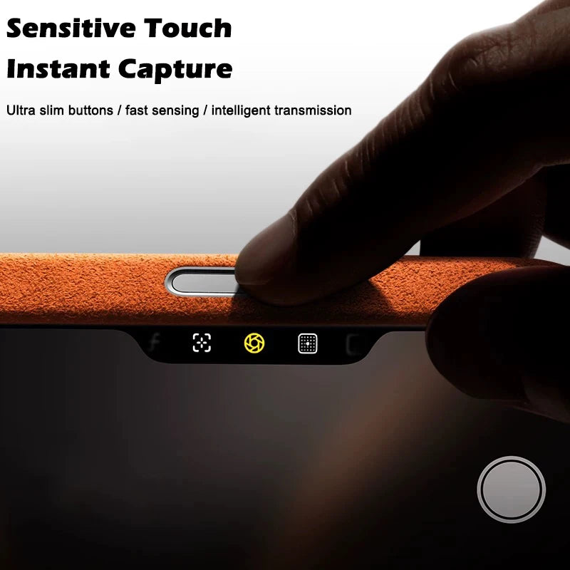 Italian Alcantara Magnetic Case for iPhone MagSafe Case Smart Button Protective Cover variety store