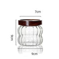 Kitchen High Borosilicate Glass Sealed jar Canister Glass Container Wood Lid variety store