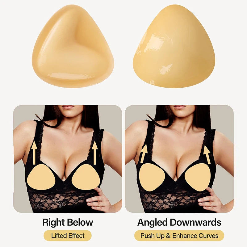 Double-Sided Sticky Bra Pads Women Summer Ultra Instant Push Up Bra Pads Reusable Padded Inserts Strapless Lift For Swimsuit Variety store
