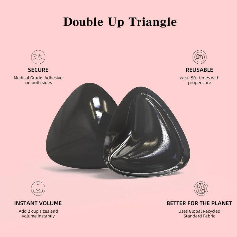 Double-Sided Sticky Bra Pads Women Summer Ultra Instant Push Up Bra Pads Reusable Padded Inserts Strapless Lift For Swimsuit Variety store