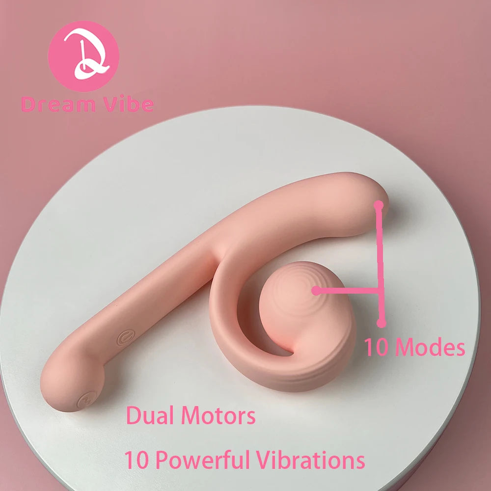 Snail Dildo Vibrator Adjustable Clit Fit Penetration G-Spot Dual Motors Pleasure Women Sex Toy Double Stimulation Toy Love 18+ Variety shop
