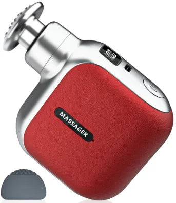 Mini Pocket Fascia Gun with 4 Silicone Massage Heads Lightweight Portable Perfect for Office Home Use Low-noise Muscle Massager Variety shop