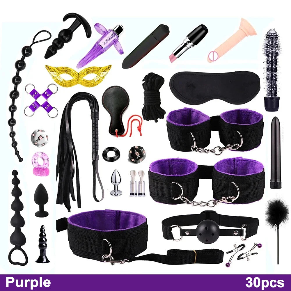 BDSM Kits Sex Bondage Vibrators Sex toys for Couples Adult Variety shop