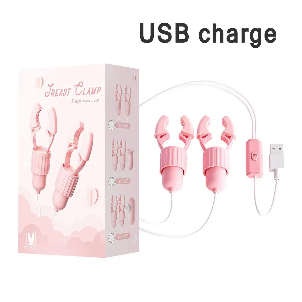 Vibrating Nipple Clamp Tongue Licking Sucking Vibrator For Women Breast Massage Variety shop