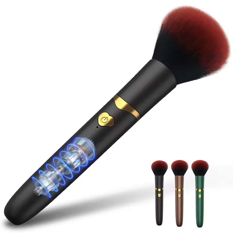 Vibrating Makeup Brush Massager Strong Shock Female Orgasm Clitoral Stimulator 7 Speed AV Wand Vibrator Adult Sex Toys for Women Variety shop