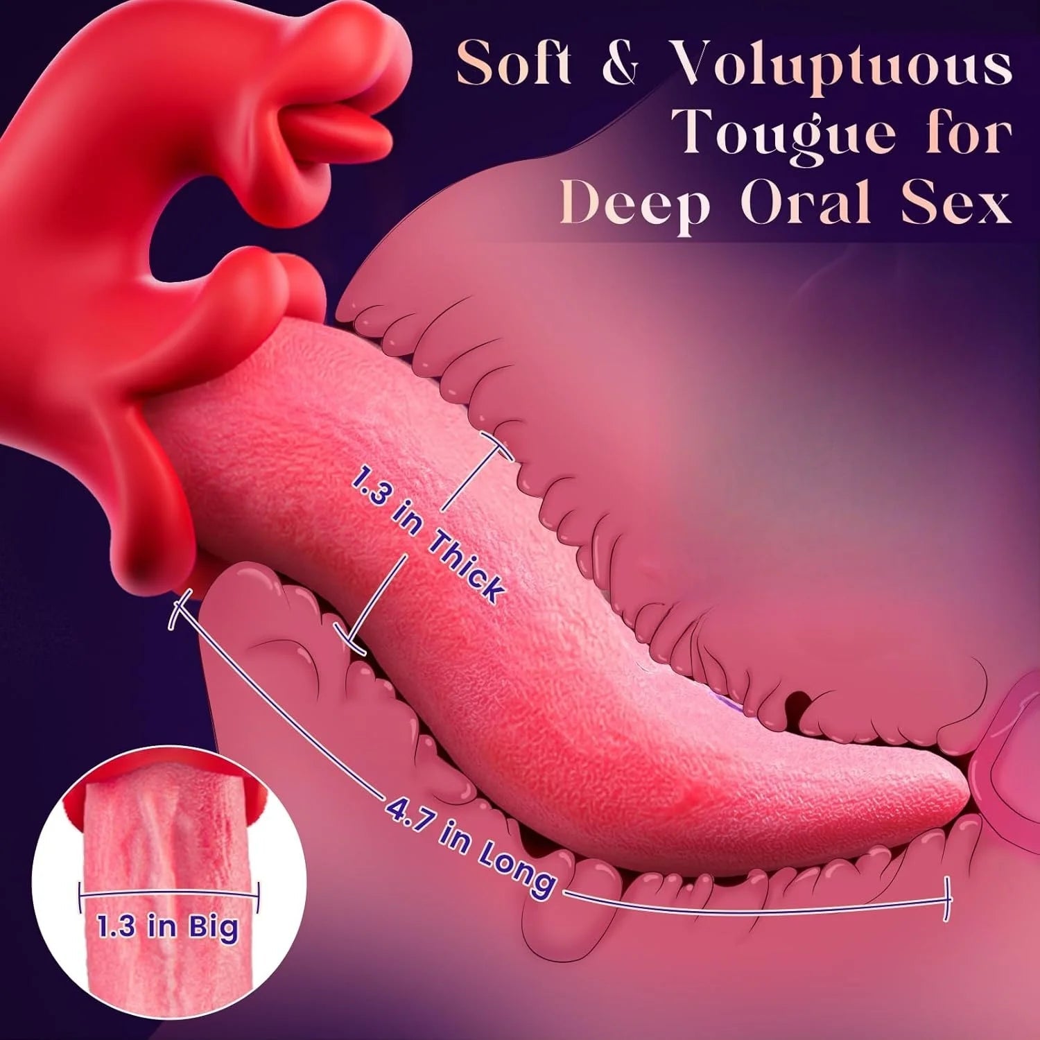 Rabbit Vibrator for Women: 9-Mode G Spot Dildo with Tongue Action and Thrusting Variety shop