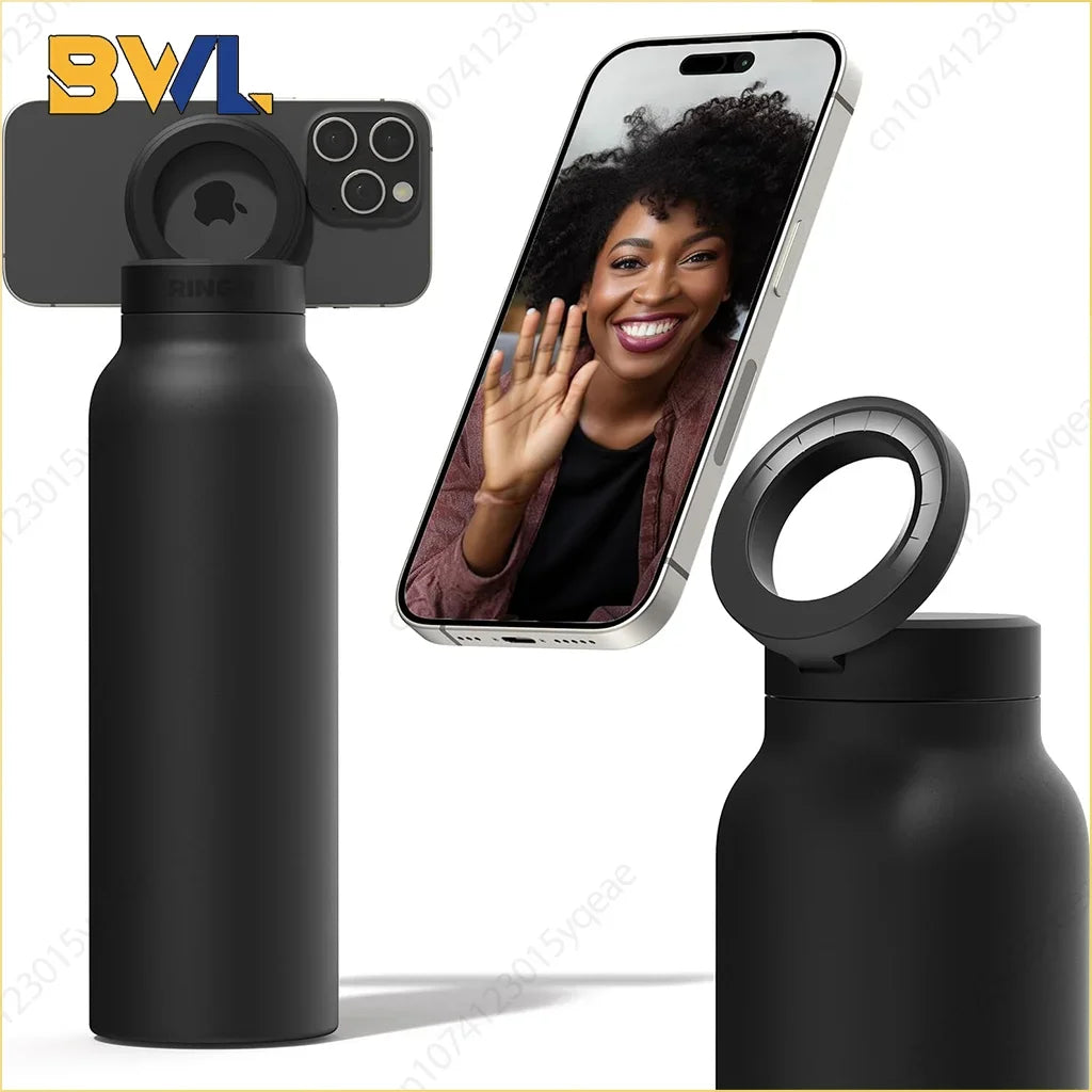 24 Oz Insulated Stainless Steel Sports Bottle Insulated Mug with Magnetic Phone Holder variety store