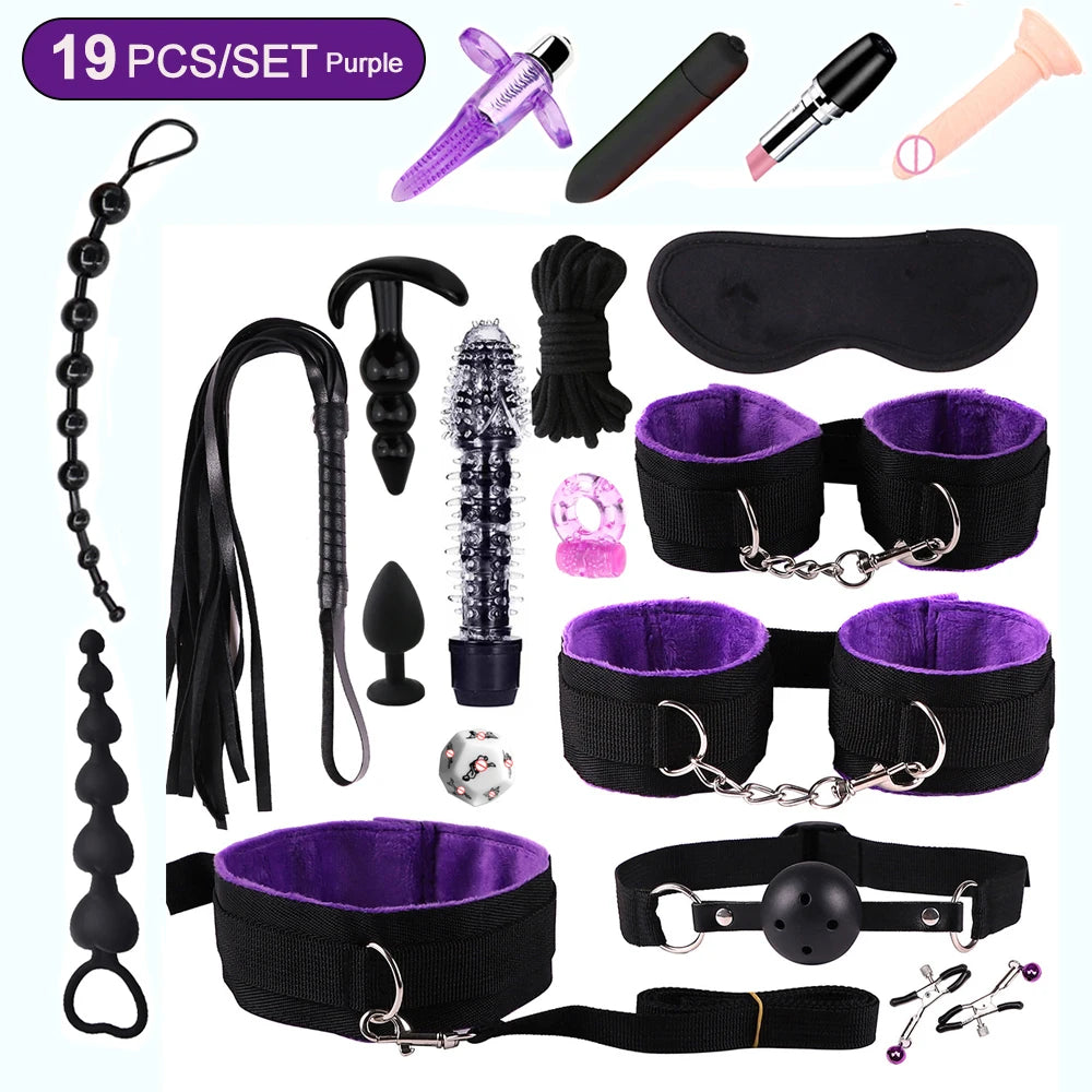BDSM Kits Sex Bondage Vibrators Sex toys for Couples Adult Variety shop