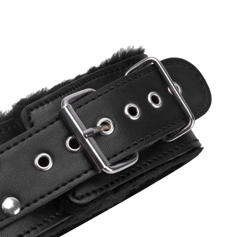 BDSM Collar Leather And Leash Plush Fetish Bondage Sex Necklace SM Toys Restraints Sex Toys For Adults Couples Games Variety shop