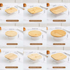 Glass Fresh-Keeping Box Heat-Resistant Bamboo Lid Microwave Oven Lunch Box Leakproof variety store