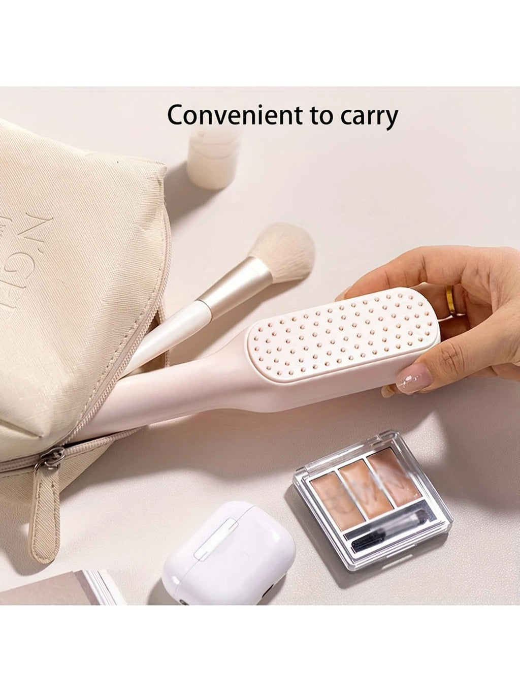 1pc Self-cleaning Hair Comb Anti Static Retractable One-pull Massage Brush Rotating Lifting Hairbrush Safety Airbag Combs Barber Variety store