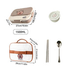 4 Grids 304 Stainless Steel Lunch Box With Cutlery&Bowl Portable Food Contianer variety store