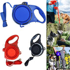 Multifunction Pet Dog Leash with Builtin Water Bottle Bowl Waste Bag Dispenser for Outdoor Walking variety store