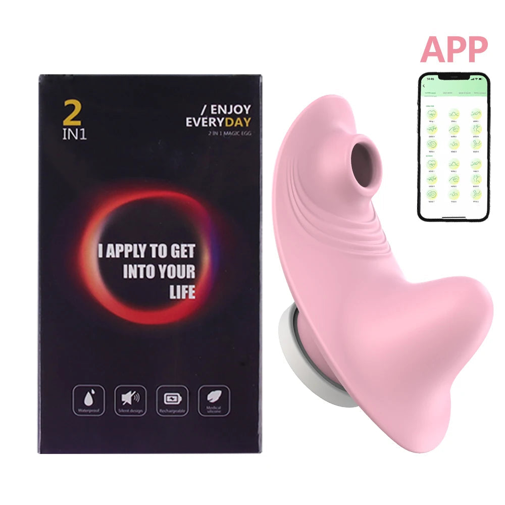 Wearable Mini Vibrator For Women Clitoris Sucker App Bluetooth Remote Control Vibro On Sexy Panties Adults Sex Toys Stimulator Variety shop
