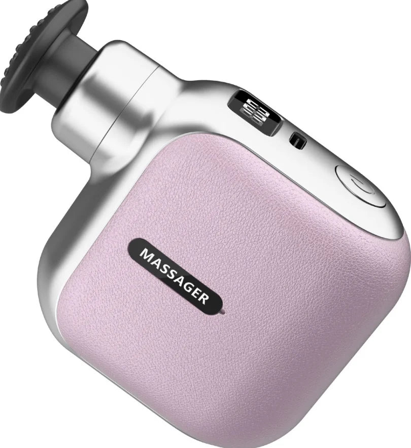 Mini Pocket Fascia Gun with 4 Silicone Massage Heads Lightweight Portable Perfect for Office Home Use Low-noise Muscle Massager Variety shop