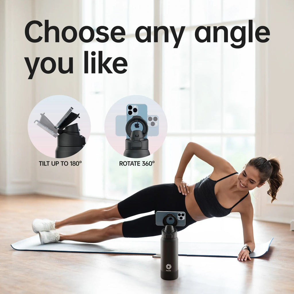 Magnetic Thermos 950ml  Stainless Steel Sports Water Bottle with Magnetic Phone Holder variety store