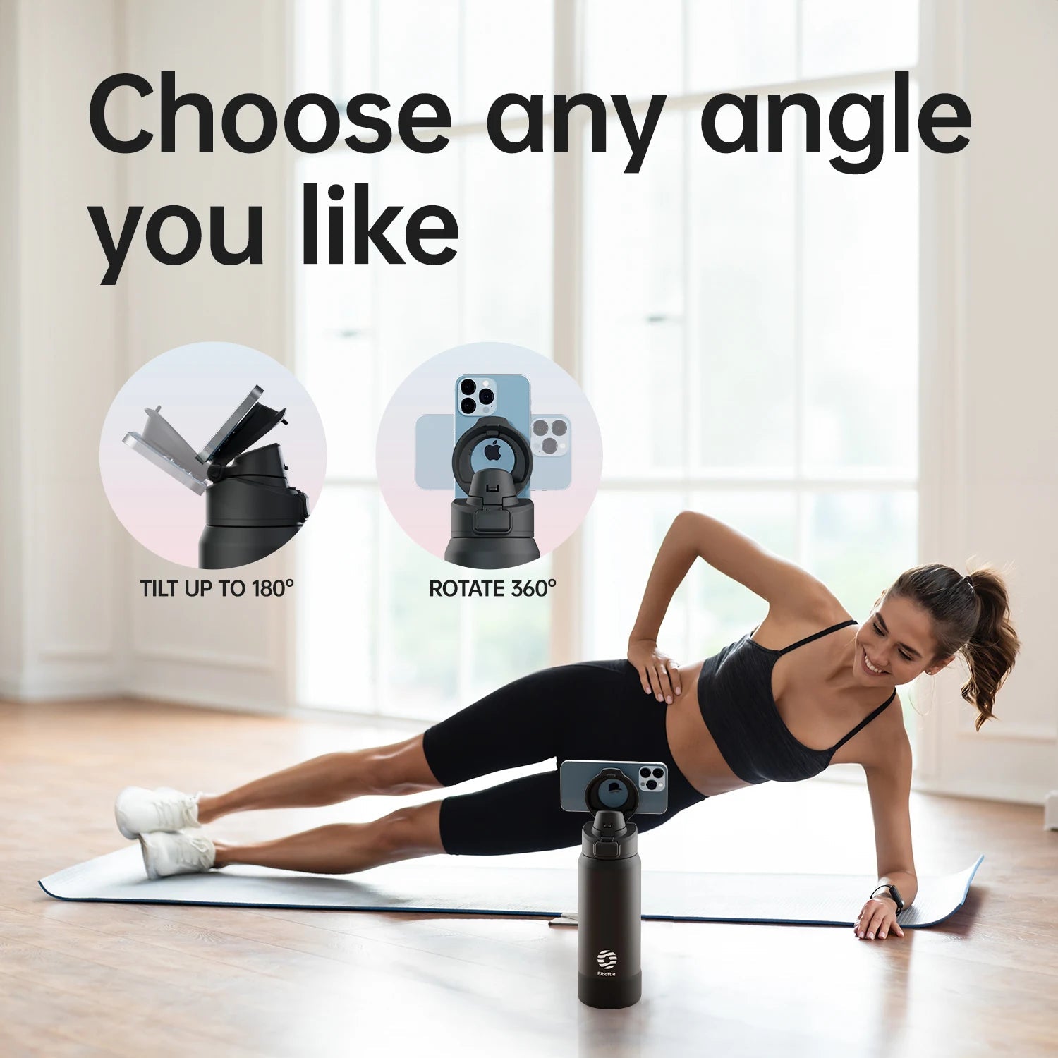 Magnetic Thermos 950ml  Stainless Steel Sports Water Bottle with Magnetic Phone Holder variety store