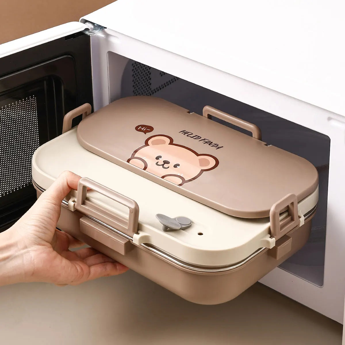 4 Grids 304 Stainless Steel Lunch Box With Cutlery&Bowl Portable Food Contianer variety store