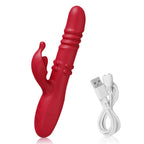 Rabbit Vibrator for Women Telescopic Dildo Powerful G-Spot Vibrating Rotating Beaded Clit Stimulator Female Masturbator Sex Toys Variety shop