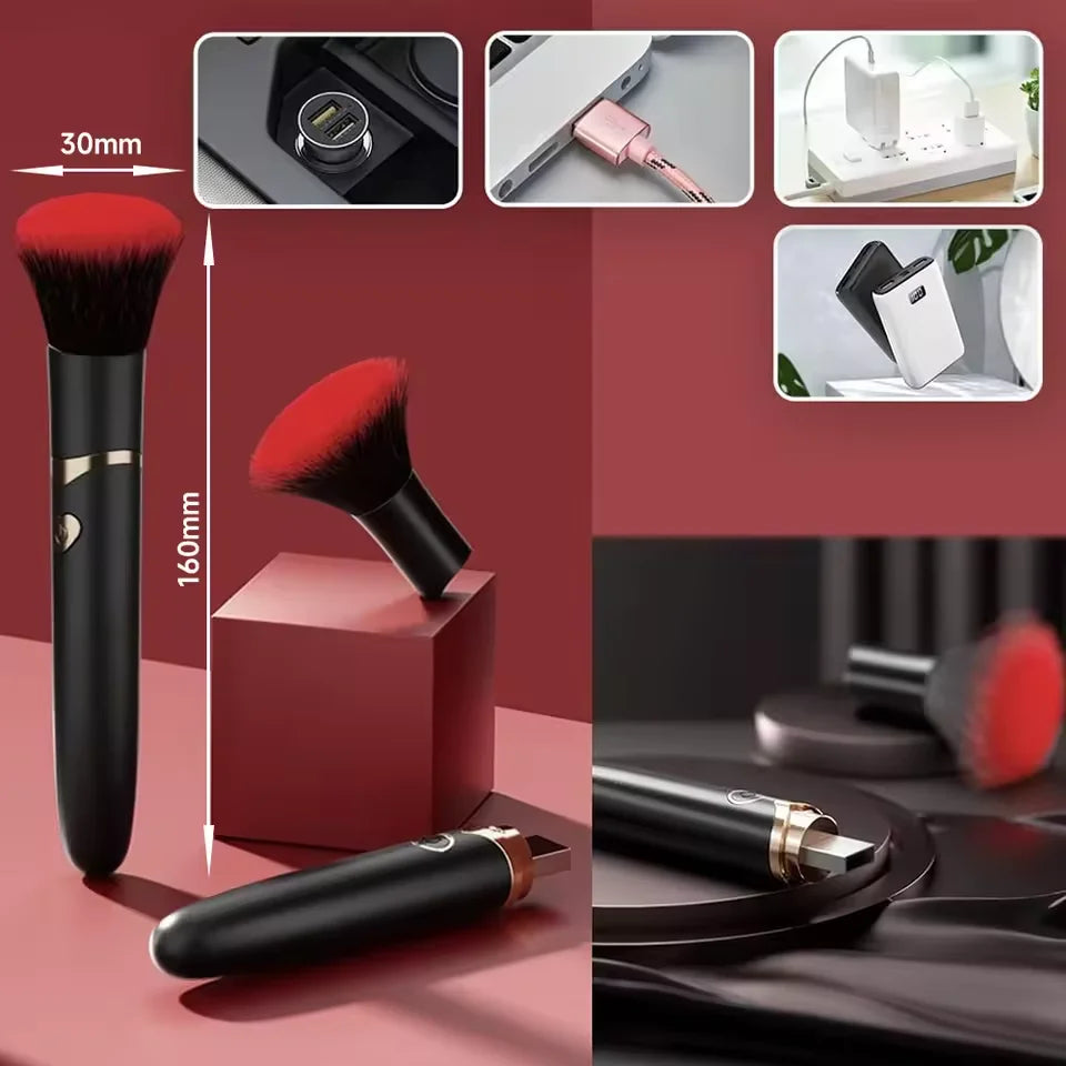 Vibrating Makeup Brush Massager Strong Shock Female Orgasm Clitoral Stimulator 7 Speed AV Wand Vibrator Adult Sex Toys for Women Variety shop