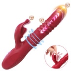 Rabbit Vibrator for Women Telescopic Dildo Powerful G-Spot Vibrating Rotating Beaded Clit Stimulator Female Masturbator Sex Toys Variety shop